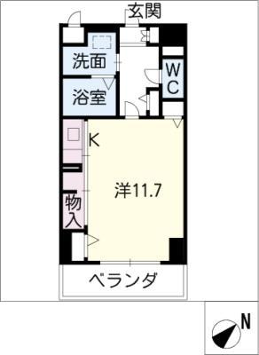 プレディアスタイル葵(ワンルーム/4階)の間取り写真