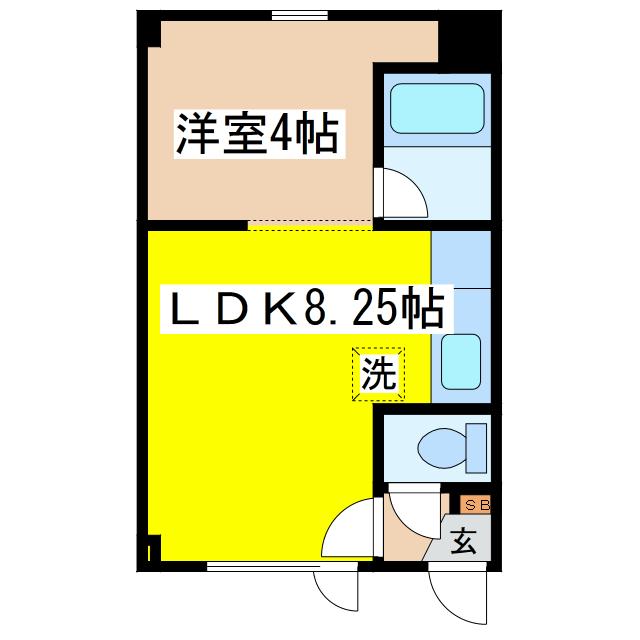 I・JOY2(1LDK/3階)の間取り写真