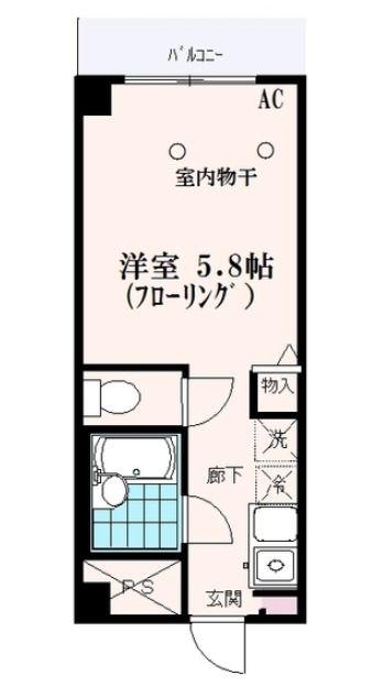 EIGHTYEIGHTタチカワ(ワンルーム/5階)の間取り写真