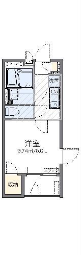 レオネクストエスペランサ扇大橋(1K/2階)の間取り写真