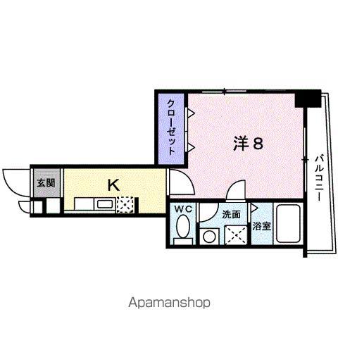 フォルシュ加治屋(1K/3階)の間取り写真