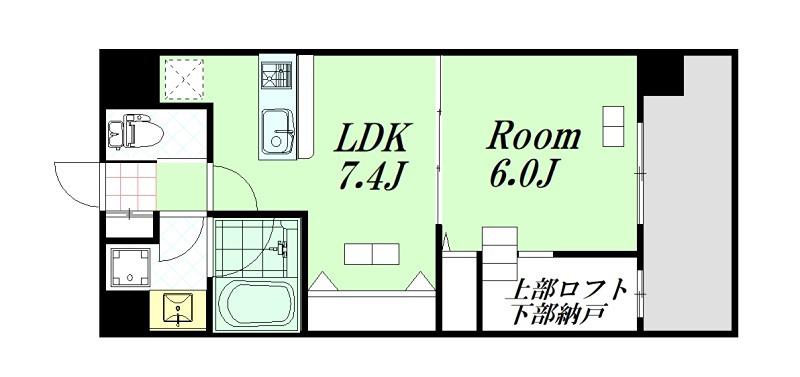 ノースVILLAGE参番館(1LDK/5階)の間取り写真