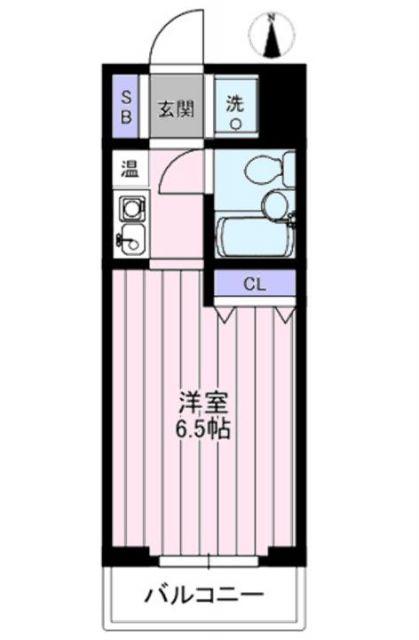 クレセントコート柏(ワンルーム/3階)の間取り写真