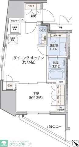 レジディア文京小石川II(1LDK/5階)の間取り写真