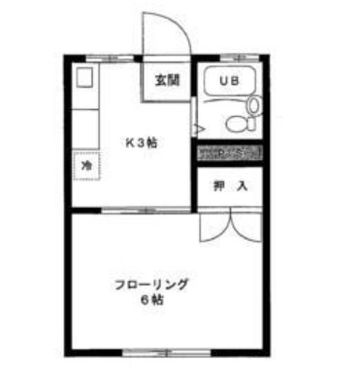 サンハイム(ワンルーム/1階)の間取り写真
