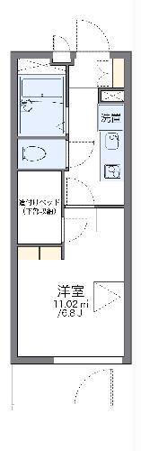 レオパレスすばる(1K/1階)の間取り写真