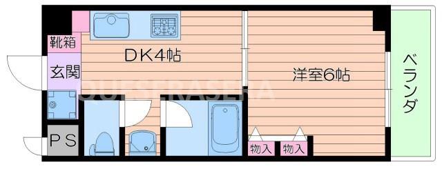 第13関根マンション(1DK/3階)の間取り写真