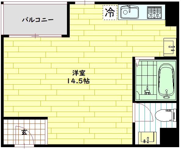 パレス野江(ワンルーム/2階)の間取り写真