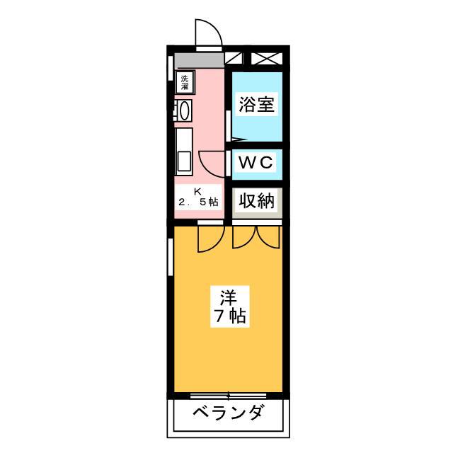 ハイムサニーエステート(1K/2階)の間取り写真