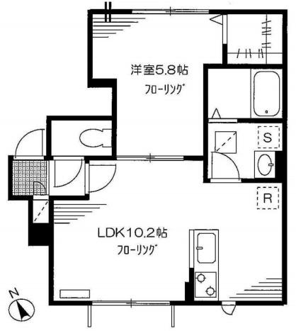 ラオムコンフォート(1LDK/1階)の間取り写真