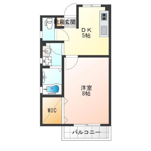 COZY PORT K(1DK/3階)の間取り写真
