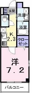 サニーハウス香(1K/3階)の間取り写真