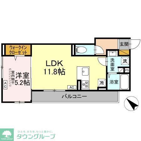 D-SOLACE新千葉3丁目(1LDK/3階)の間取り写真