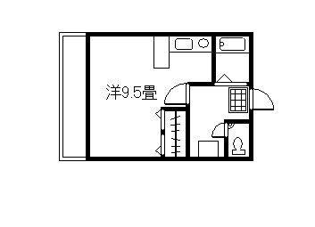 アーバンリサ(ワンルーム/1階)の間取り写真