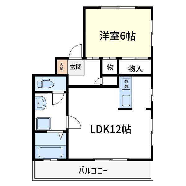 AKテラス(1LDK/2階)の間取り写真