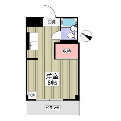 コスモマンション(1K/2階)の間取り写真