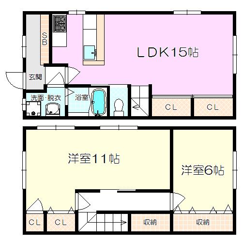 RENOSTYLE塚口(2LDK/1階)の間取り写真
