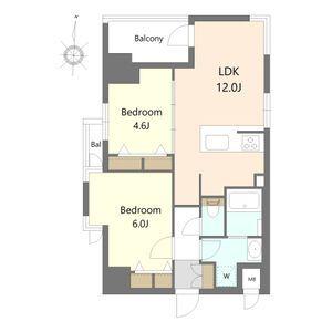 S-RESIDENCE高岳CLARITY 7月17日1(2LDK/5階)の間取り写真