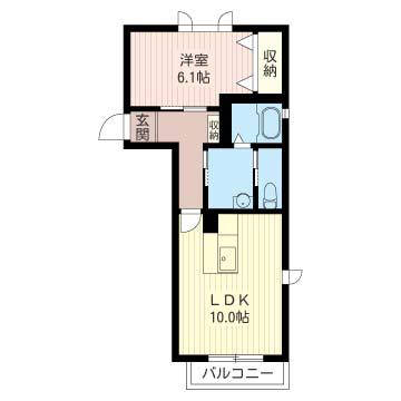 SHA MAISON 益子(1LDK/1階)の間取り写真