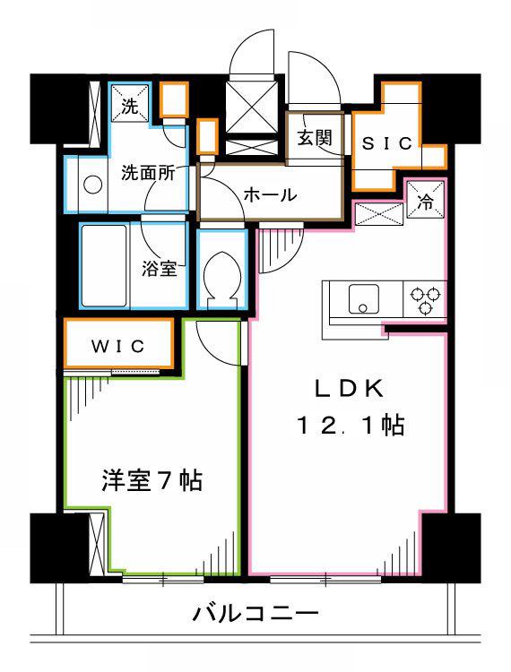 セリオ落合東中野(1LDK/9階)の間取り写真