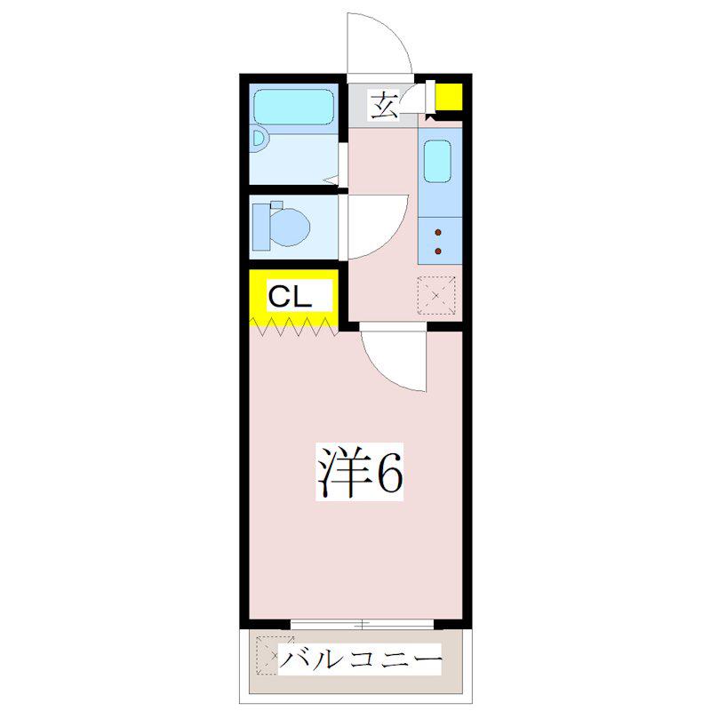 ロゼーヌ鴨池(1K/4階)の間取り写真