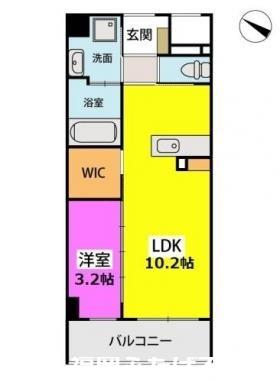 ノイエス ラント(1LDK/3階)の間取り写真