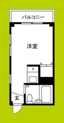 北野第5ハイツ(ワンルーム/5階)の間取り写真