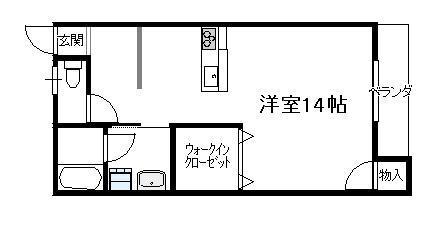 第1ピノキオコーポ(ワンルーム/1階)の間取り写真
