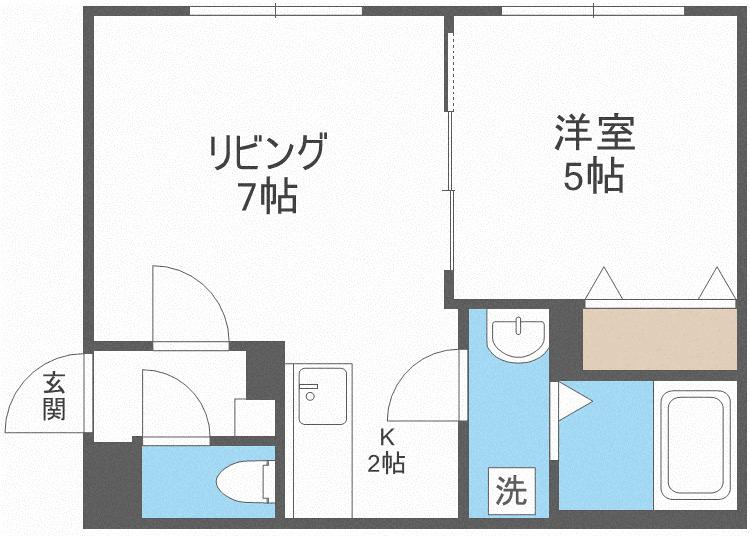 プルメリア栄通(1LDK/2階)の間取り写真