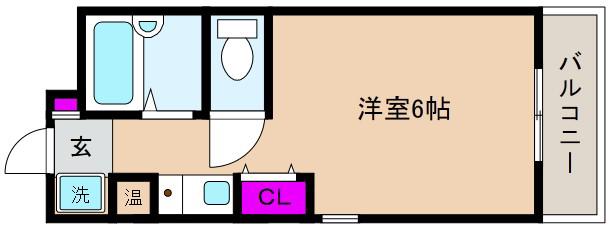 SOLEIL SUMIYOSHI(1K/4階)の間取り写真