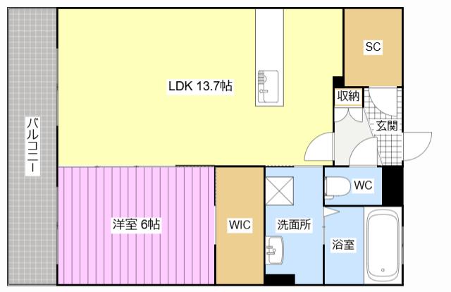 インテグラE(1LDK/2階)の間取り写真