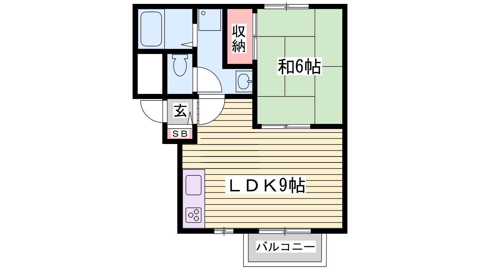 ハイツ48(1LDK/1階)の間取り写真