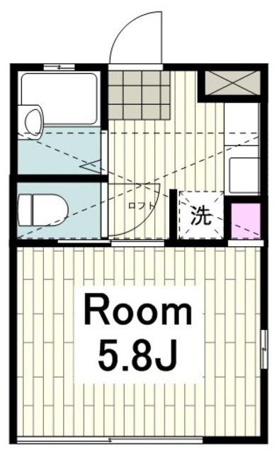 スリジェ(1K/1階)の間取り写真