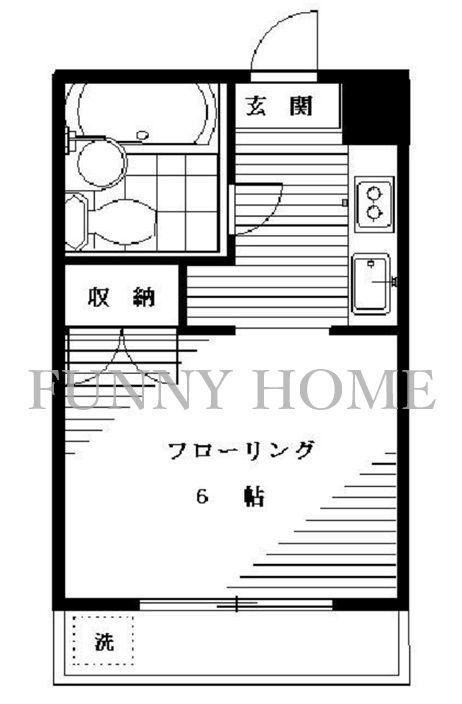 コーポ東山(1K/3階)の間取り写真