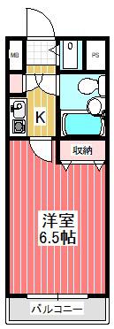 ライオンズマンション西川口第11(1K/5階)の間取り写真
