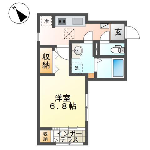 PETIT CHOU(1K/1階)の間取り写真
