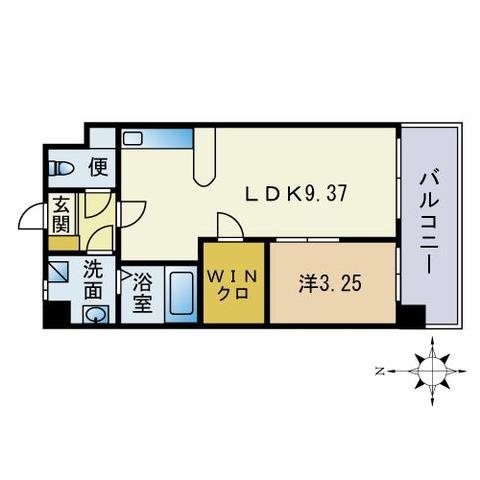 JAMMS松島(1LDK/8階)の間取り写真