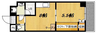 ラヴァンス荒田(1DK/3階)の間取り写真