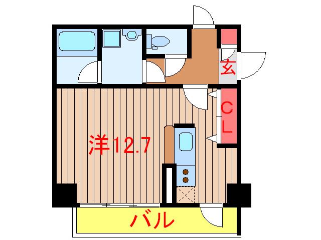 グランディール匠(ワンルーム/1階)の間取り写真