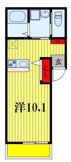 GOOD RESIDENCE新検見川(1K/3階)の間取り写真