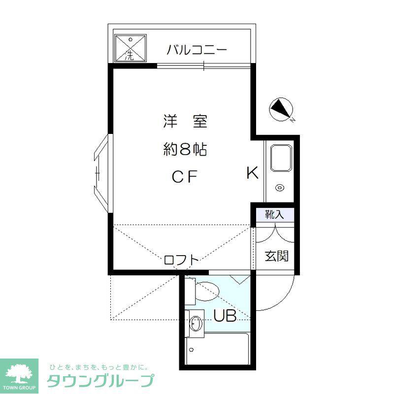 NKハイム辻(ワンルーム/2階)の間取り写真