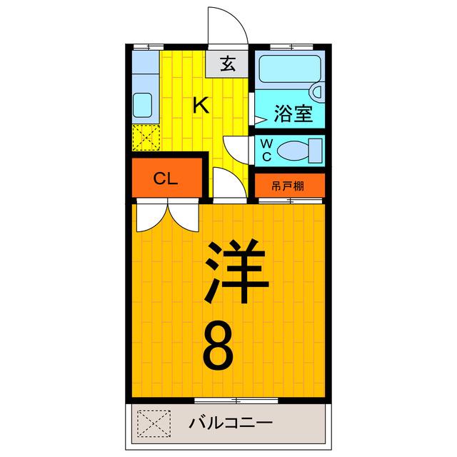 NNコーポ(1DK/1階)の間取り写真