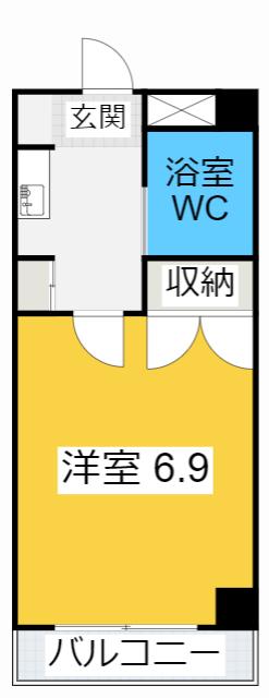 AVORIO上矢田(1K/4階)の間取り写真