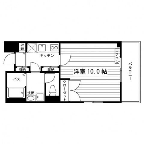 TAKT(1K/2階)の間取り写真