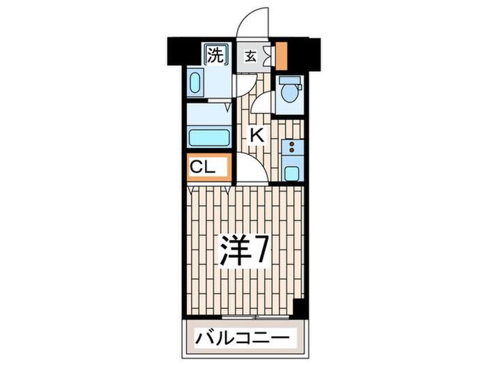 MARE SUSAKI(1K/1階)の間取り写真