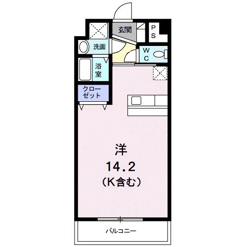 ヴィラ ルミノーソA  (ワンルーム/3階)の間取り写真