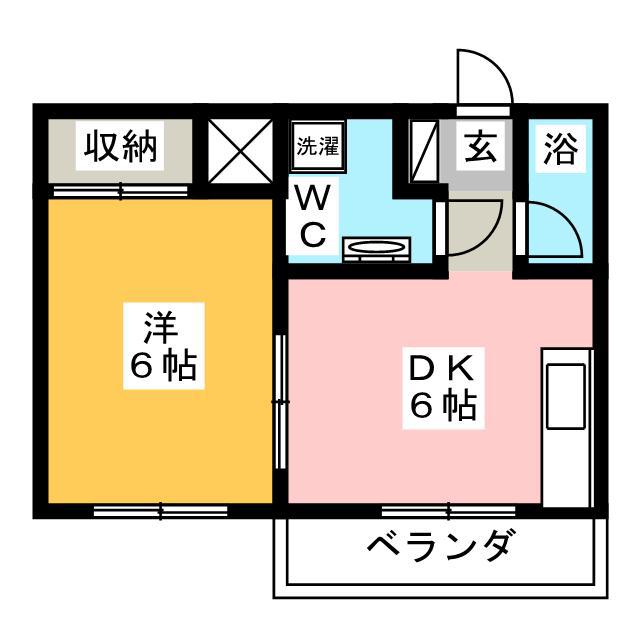 ハイム青木弐番館(1DK/3階)の間取り写真