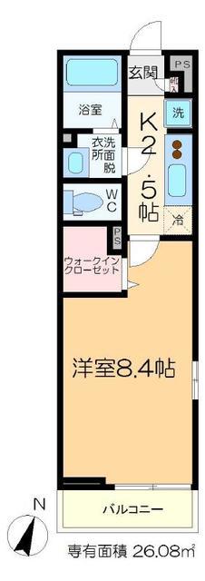 リブリ・レクレドール(1K/2階)の間取り写真