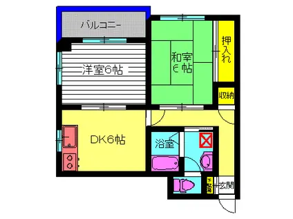 アネックス綾瀬II番館(2DK/4階)の間取り写真