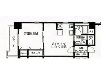 フォレスタ芝(1LDK/2階)の間取り写真